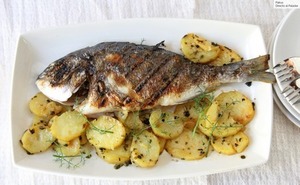 Baked fish for Christmas dinner Baked fish for Christmas dinner